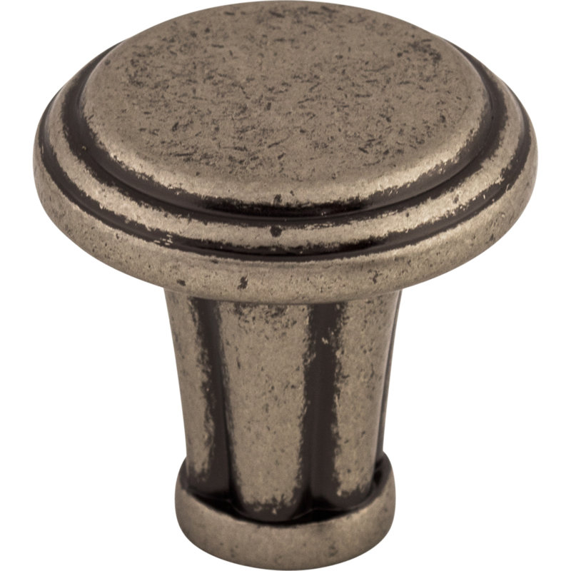 Luxor 7/8" Diameter Round Knob, 1 1/4" Knob Diameter, Pewter Antique