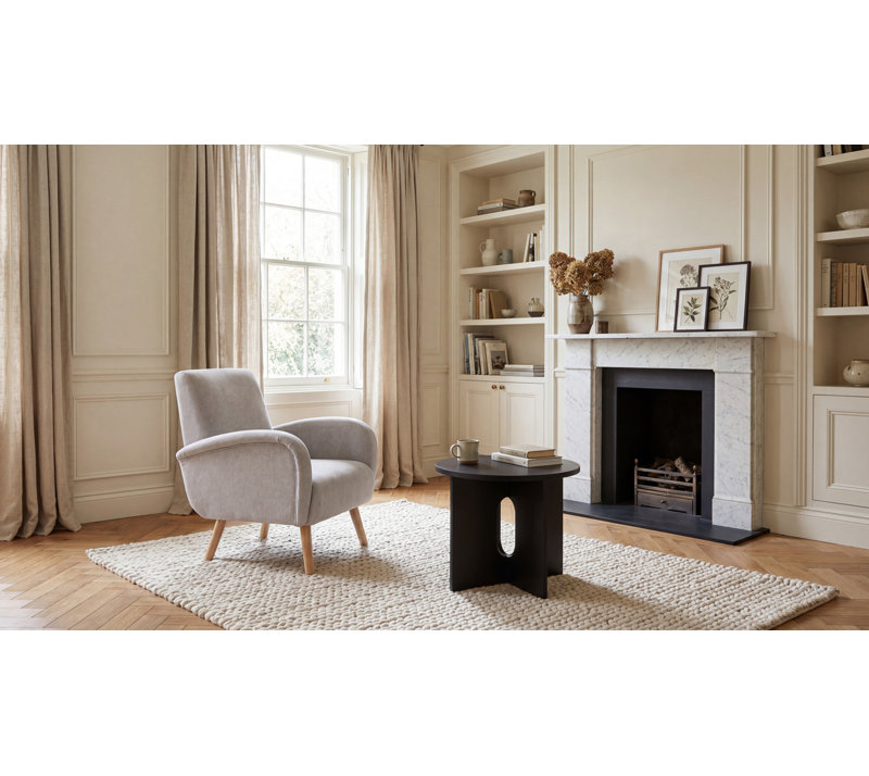 2 - Piece Living Room Set, Grey, Chenille