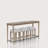 Athol Frosted Glass Console Table With 3 Stools