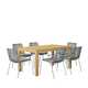Anautica 63'' Rectangular 6 - Person Outdoor Dining Set with Cushions