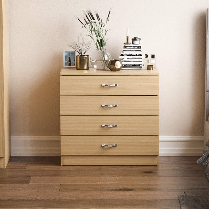 Eraclio 75 cm W Chest of 4 Drawers, Pine