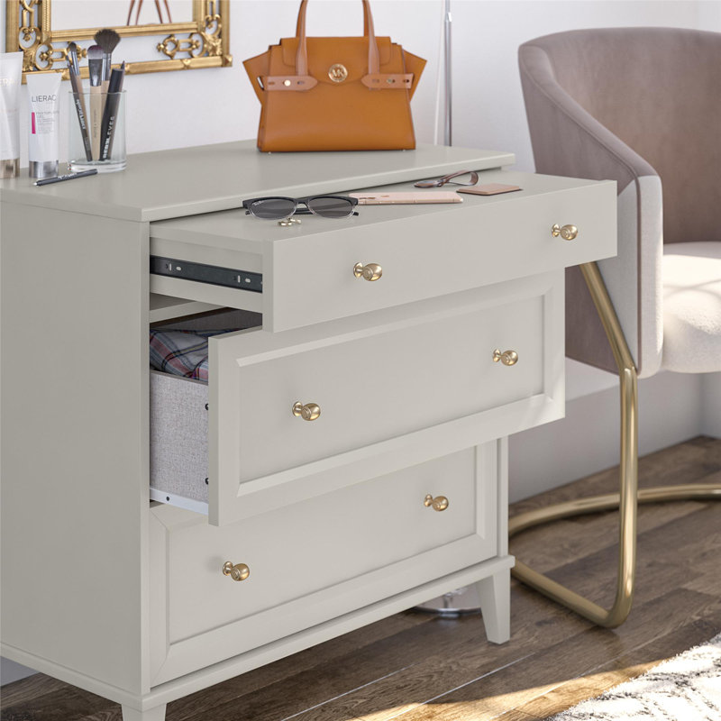 Commode 2 tiroirs avec bureau coulissant