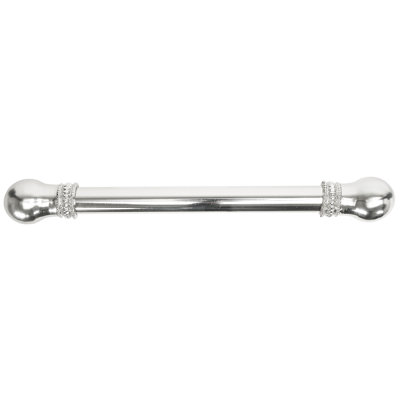 Classic-Beaded 6 inch center to center long pull  in finish Platinum
