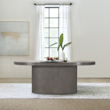 Ayniah 75" Oval Dining Table in Gray Concrete