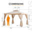 Pavillon de jardin à toit souple Sunjoy-112511836-114723074