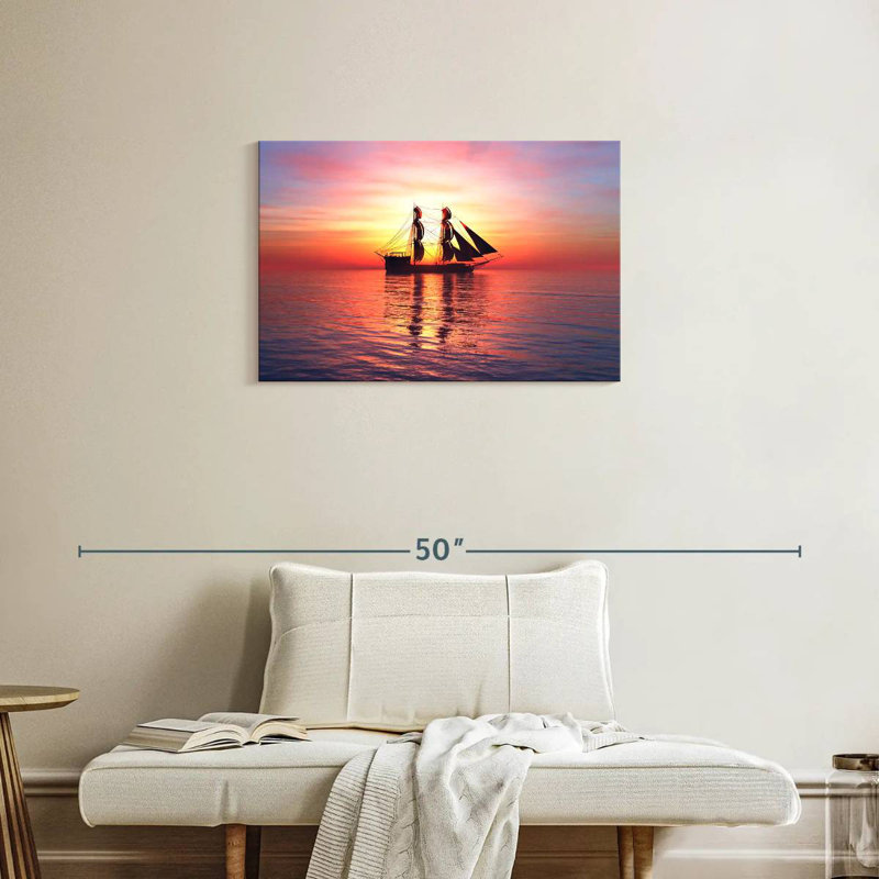 Silhouette de bateau Mehar, H 20 po x l 30 po