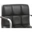 Tabouret de bar contemporain à accoudoirs pivotants réglables avec coussin, noir