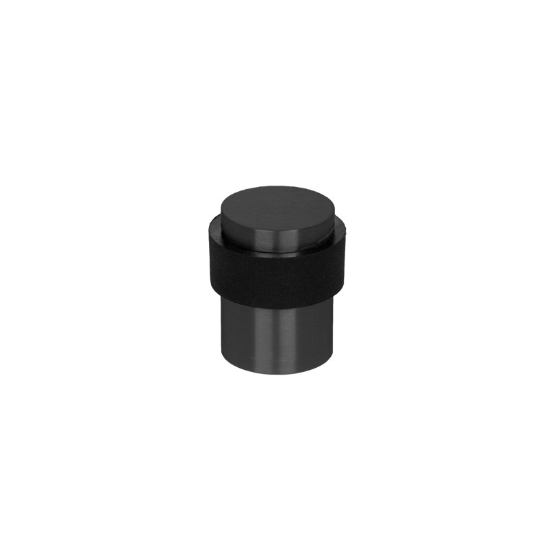 Butoir de porte en acier inoxydable, Noir satiné, H 1,57 po x l 1,18 po x P 1,18 po