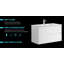 Ensemble de meuble-lavabo mural simple 36 po avec miroir | 2 tiroirs à fermeture en douceur et 1 porte à fermeture en douceur, lavabo en céramique et finition imperméable à 5 couches-143642506