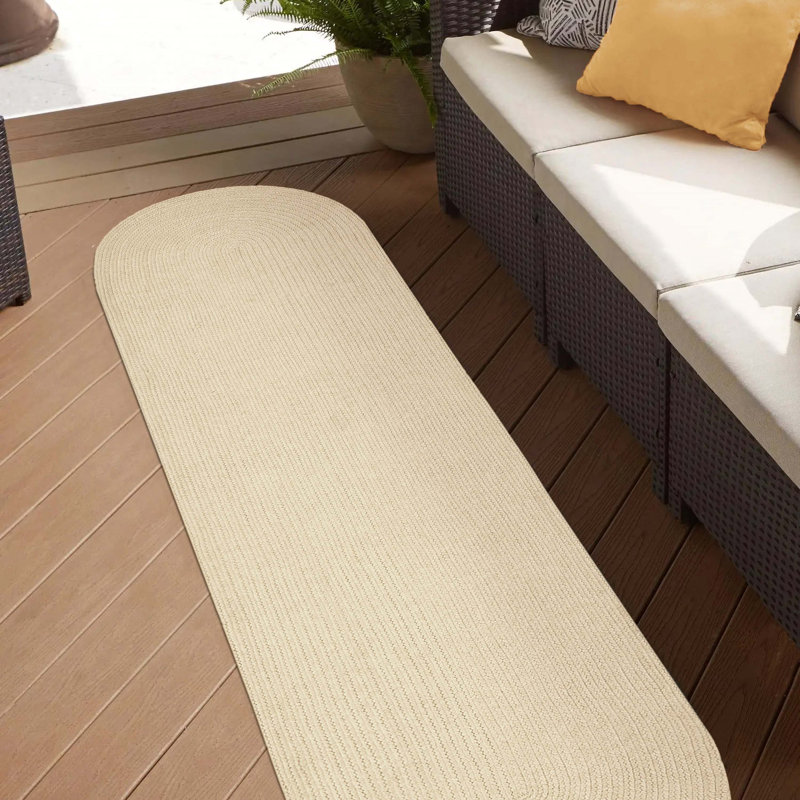 Tapis intérieur / extérieur tressé à la main Neufeld, Ovale 2 pi x 8 pi