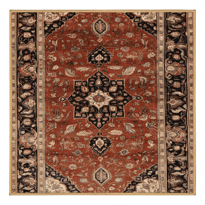 Tapis brun lavable à la machine