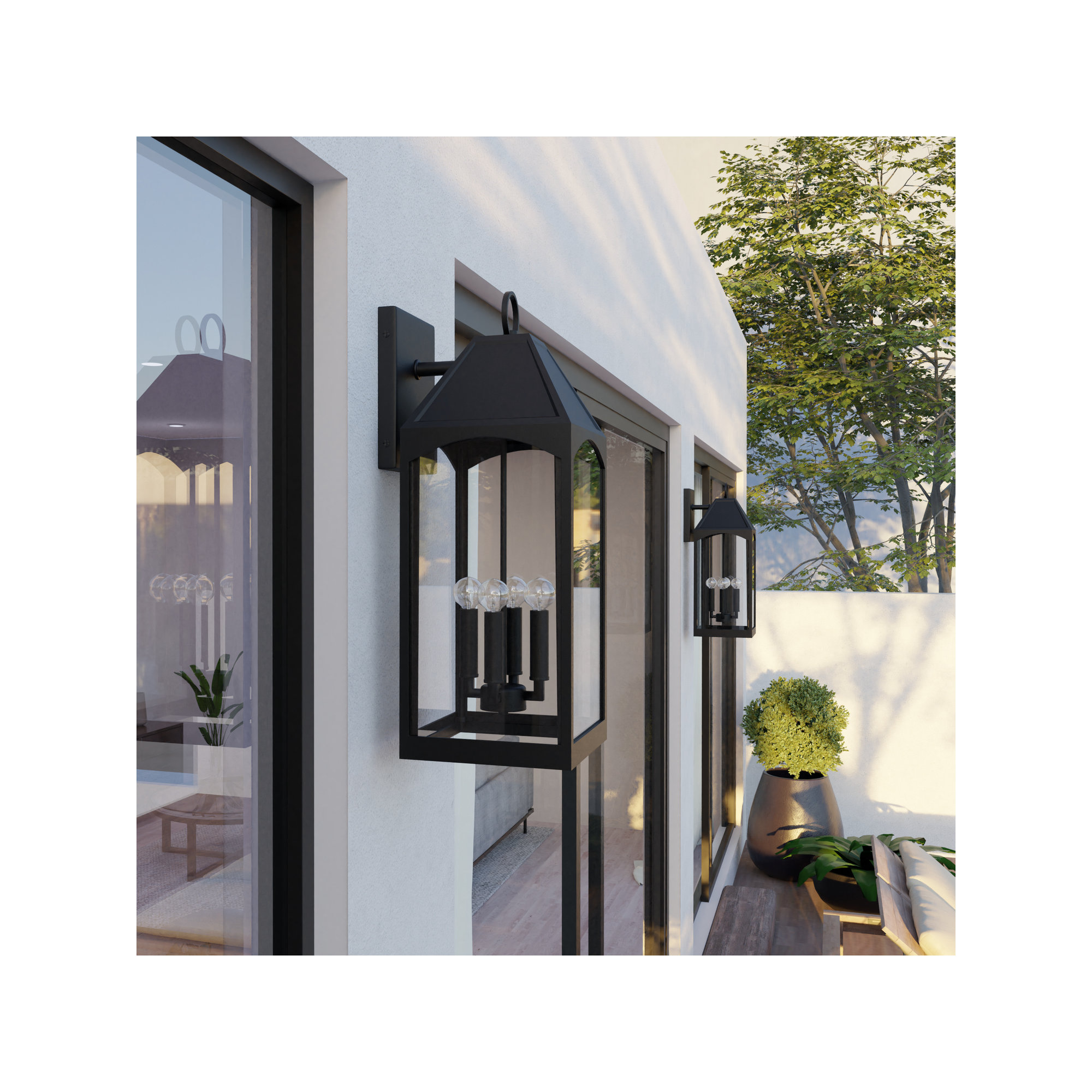 4 Light Outdoor Wall Light