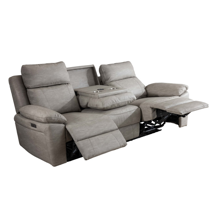 Ceazia 3 Piece Reclining Sofa Set, Light Grey
