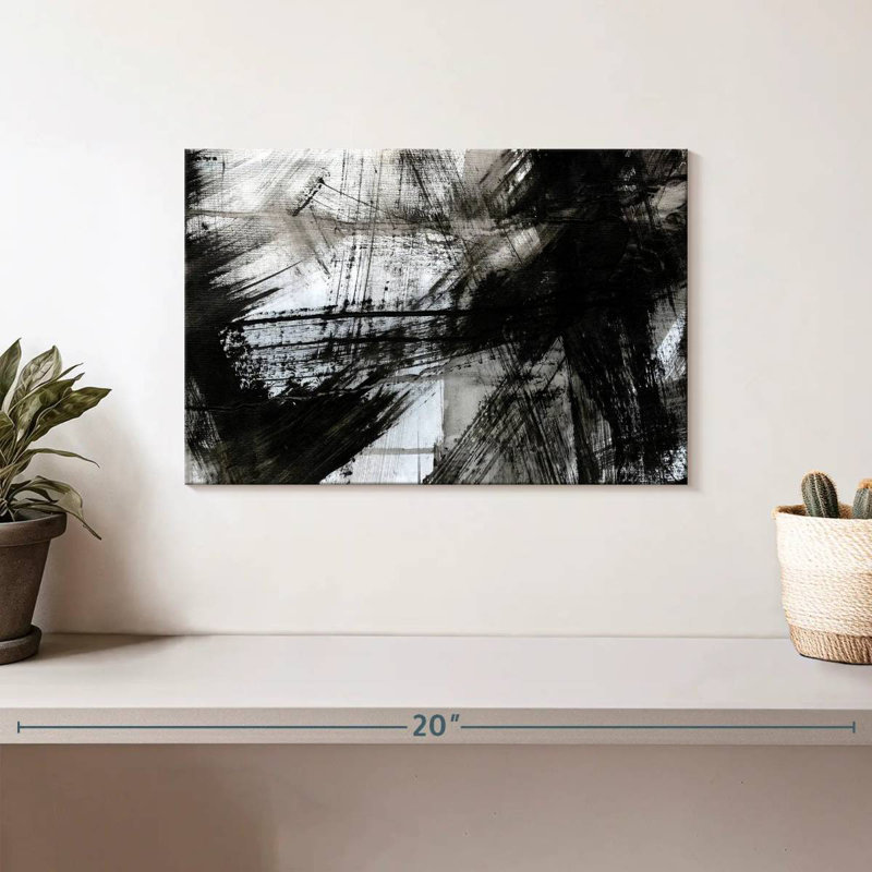 Avery Minimal Strokes Black I, 8" H x 12" W