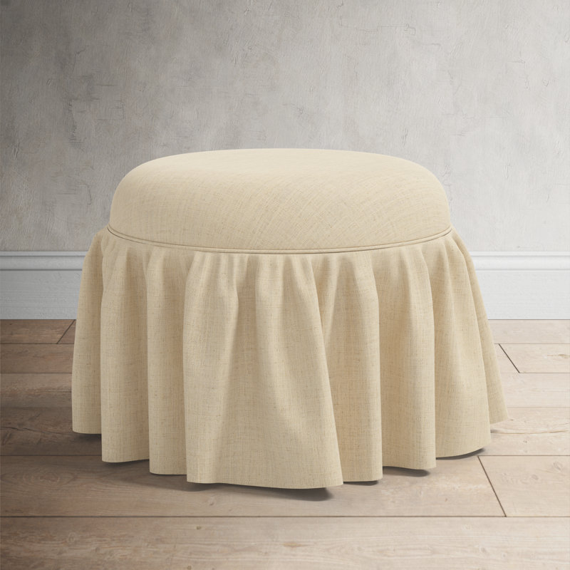 Jebb Upholstered Ottoman, Classic Linen Linen
