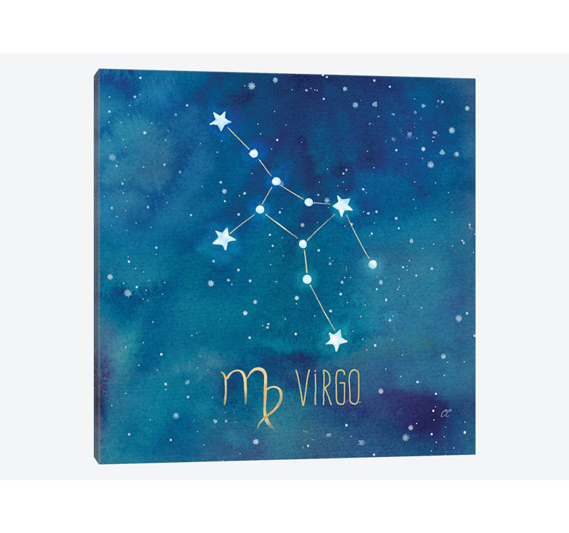 «Star Sign Virgo», photographie sur toile, H 12 po x l 12 po x P 1,5 po, Toile tendue, Pas de tapis