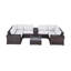Saffi Fully Assembled 10 Piece Rattan Sectional Seating Group with Cushions-1283174207-1286754630