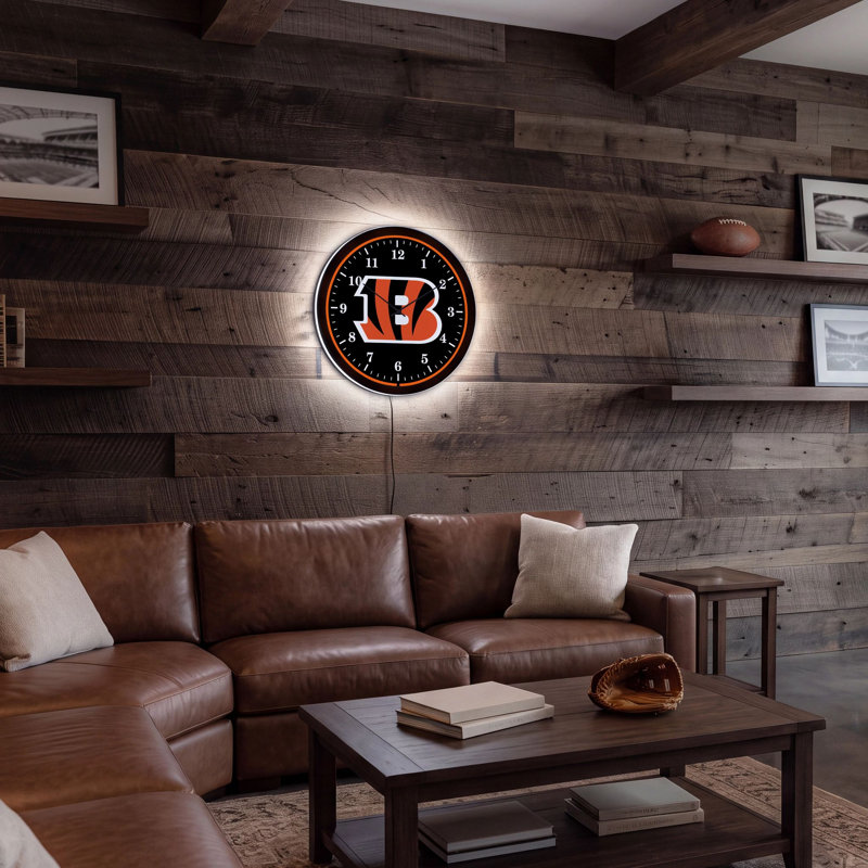 Acrylic Analogue Wall Clock, Cincinnati Bengals