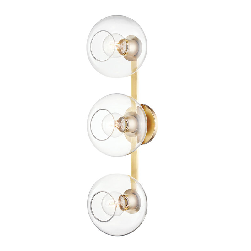 Margot 3 - Light Dimmable Vanity Light, Aged Brass