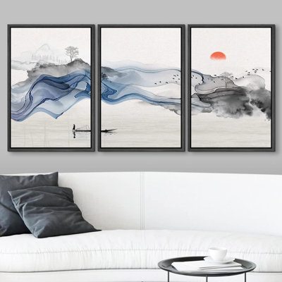 Peinture de paysage chinois - Décoration murale de salon de chambre à coucher