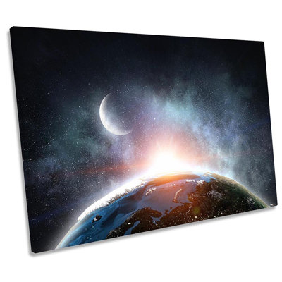 Planet Earth Moon - Wrapped Canvas Print