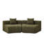 Canapé incurvé dans des salles familiales spacieuses Canapé modulaire incurvé en chenille avec 2 coussins, canapé modulaire symétrique incurvé pour chambre à coucher, salon, bureau pour les loisirs ou sieste, salle de lecture et vestibule-316512820-316512821-316512842
