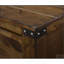 Meuble de rangement en bois massif de 1 chambre à coucher à 1 tiroir brun rustique de style industriel 1pc