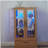Lighted Glass Curio Display Cabinet with Adjustable Shelves - 2 Doors, 1 Drawer, LED Lights, Elegant Light Oak Finish-1845208745