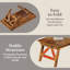 Table basse pliante Industrial Farmhouse, table basse portative sans assemblage avec structure triangulaire stable, petite table pliante compacte pour le salon, la chambre à coucher et les petits appartements-1732280125
