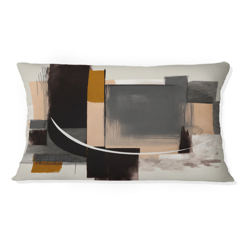 Warm Watercolor Abstract II - Coussin décoratif à imprimé abstrait