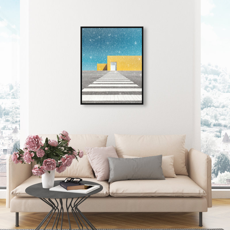 Hue Crossing II Print by Oliver Gal, 25"H x 21"W, Black Floater Frame