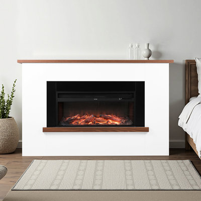 Foyer électrique sur pied 5120BTU 1500W avec, 65,5 pouces, flammes réglables, minuterie, télécommande, protection contre la surchauffe, idéal pour la maison, poêle en acier, pouces autoportants, 5120BTU, chambre à coucher,