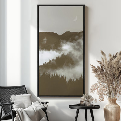 Reproduction d'art rétro sur toile encadrée de pin rétro vintage