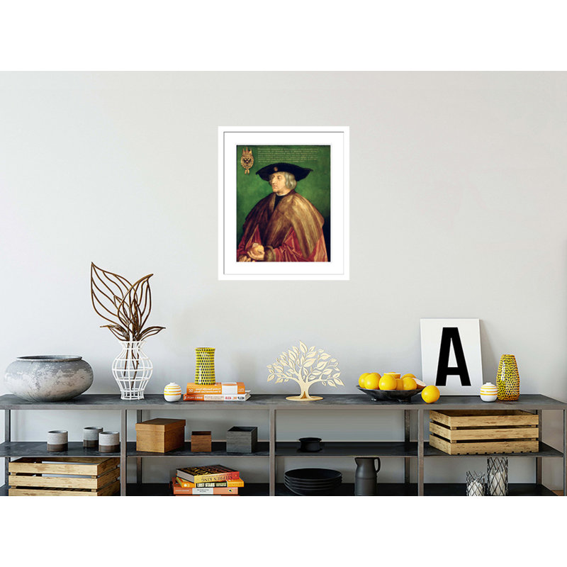 «Emperor Maximilian I» par Albrecht Dürer, impression giclée sur cadre, 27.58" H x 23.5" W