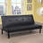 Magally Twin 64'' Faux Leather Convertible Sofa