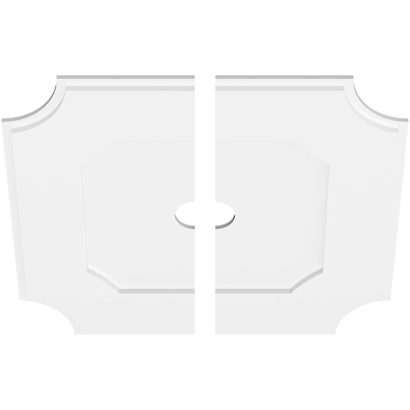 Médaillon de plafond en PVC de qualité architecturale Hoover, H 1 po x l 30 po x P 30 po, 3" ID, Two Piece