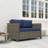 130cm Wide Outdoor Rectangle Loveseat with Cushions-627510772