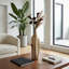 Vase moderne en aluminium texturé pour la décoration intérieure - Grand vase sculptural pour console, tablette ou décoration de salon-1521015009