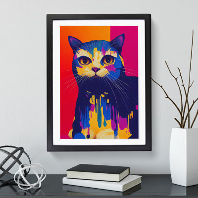 Cat Drip - Single Picture Frame Print