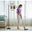 Arc Floor Lamp Majestic Mountain Landscape Waterfall Traditional Temple Under Floor Lamps with Remote LED Lights Adjustable Lamp Shades Tall Standing Lamps for Reading Office Living Room