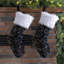 Navy Blue Sequin Christmas Stocking(Set Of 2)-1470002262