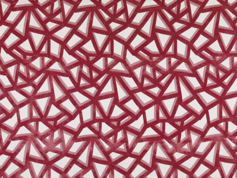 Laura Kirar II Aztec Velvet Fabric, Geranium