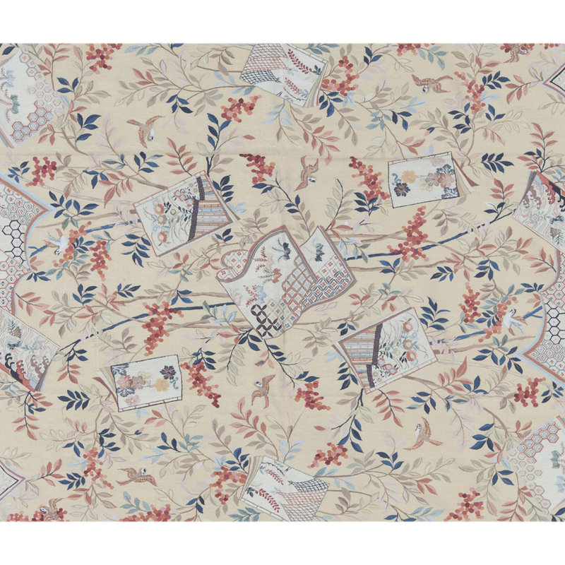 Aubusson Renaissance Wool Floral Area Rug