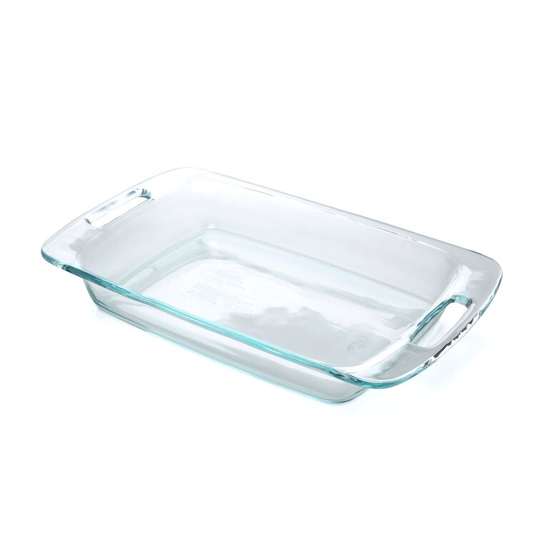 Pyrex 8x8 Baking Pan Clear Glass Casserole Dish Large Handles