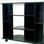 Meuble télé d'angle l 35 po x P 18 po x H 30 po, bois aggloméré, finition noire | Noir | Bois
