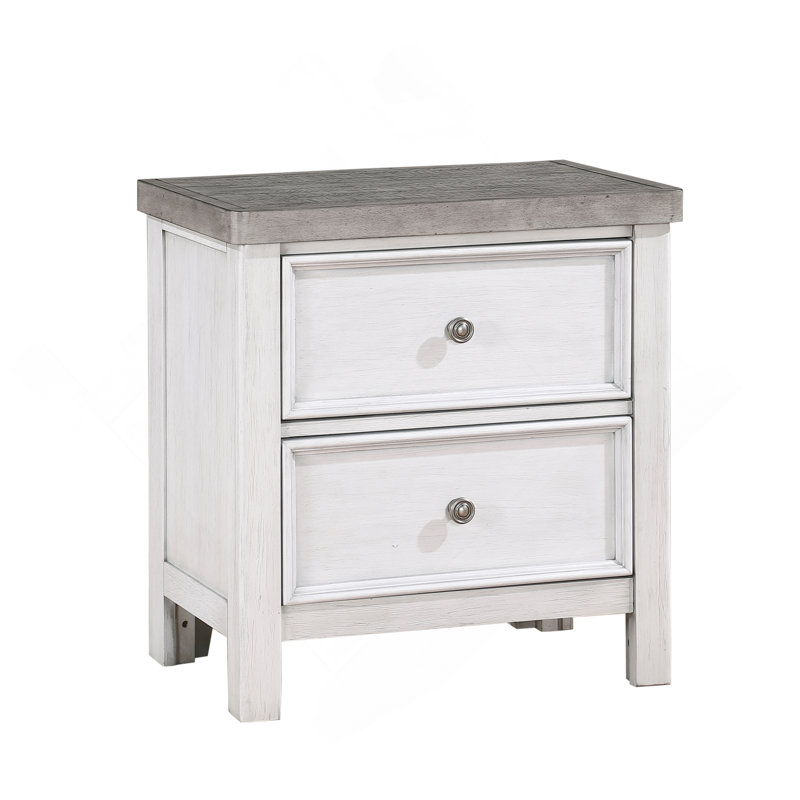Table de chevet 1pc avec 2 tiroirs et meubles classiques en bois