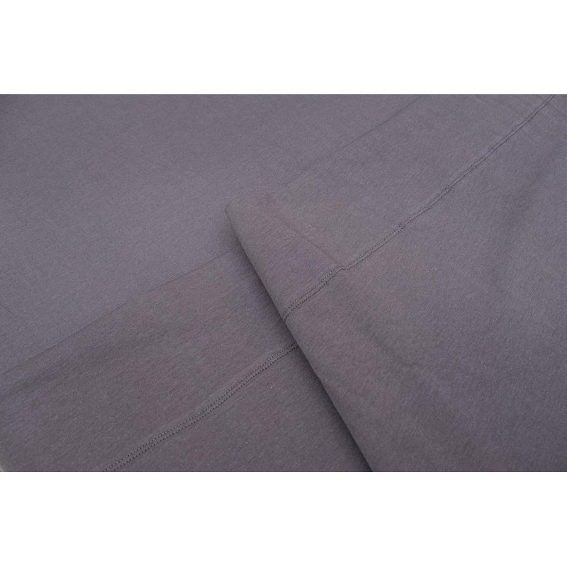 100% Cotton Jersey Knit Flat Sheet, Full Flat Sheet, Anthracite