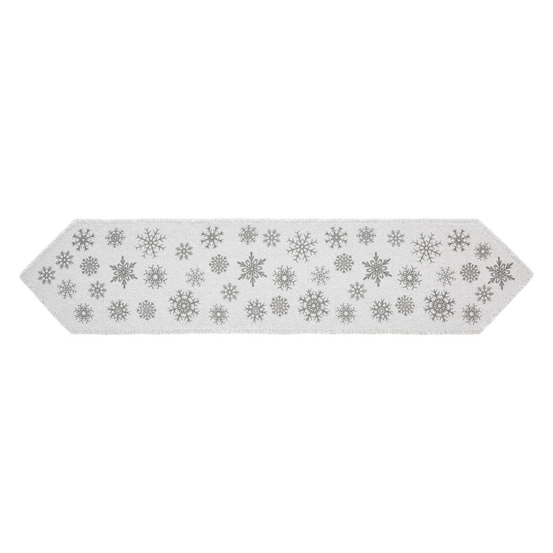 Chemin de table Yuletide, Blanc antique, 60 po x 12 po