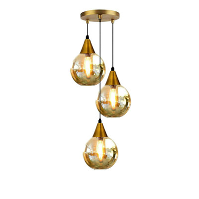 3 - Light Yellow Brass Pendant