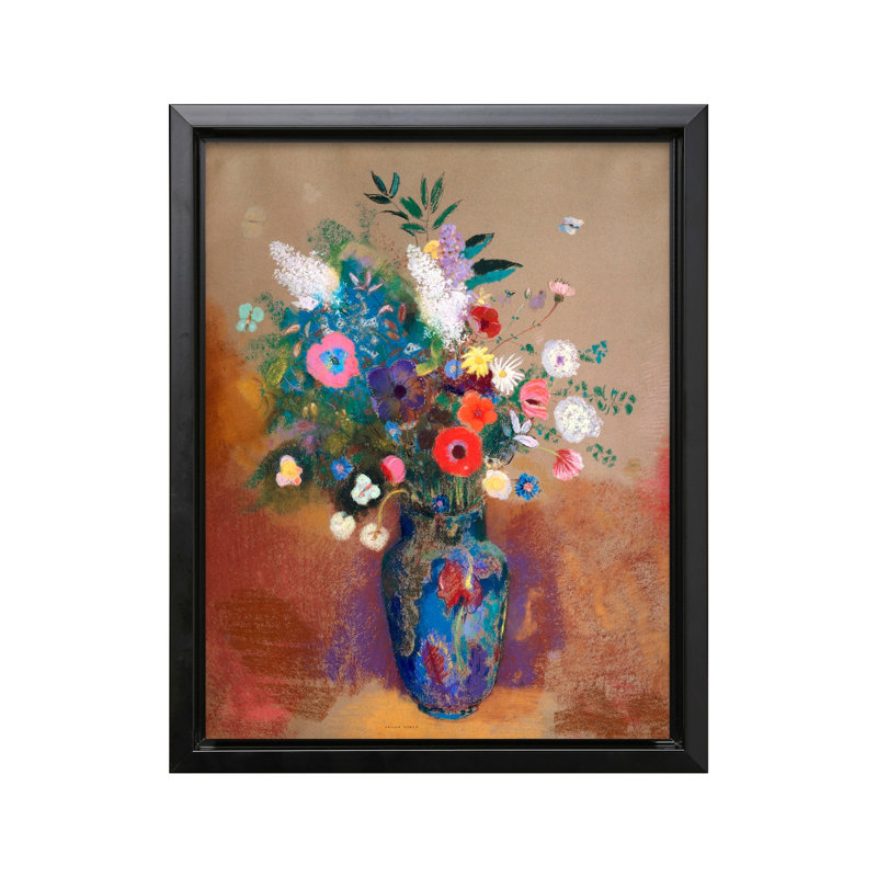 Bouquet de fleurs n ° 1, Black Framed, Canvas, 18"H x 24"W